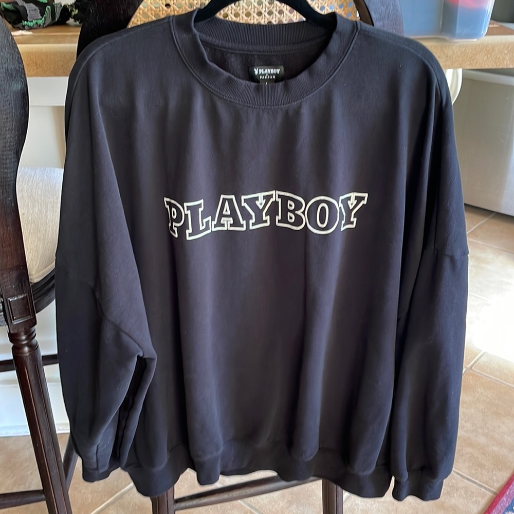 Playboy by Pacsun black sweatshirt size Large